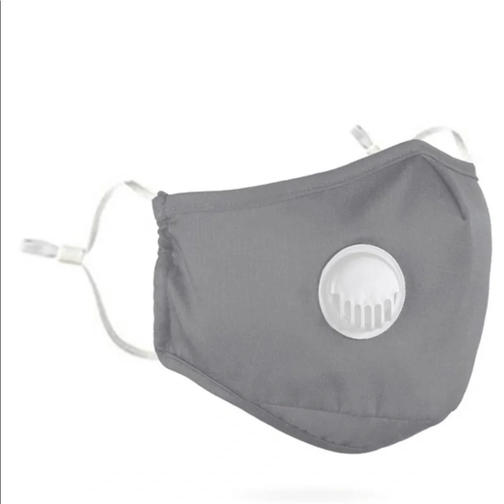 Gray Black Face Mask with 5 Filters Face Shield